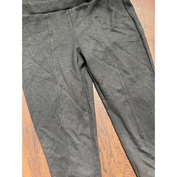 ZARA black glittery zip back flared leggings Sz S‎ - Picture 2 of 8